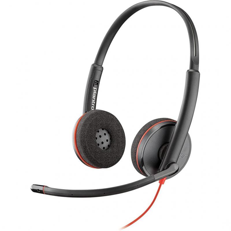 Compare Poly BW 3220 OnEar Headphones, Wired, Builtin Microphone, Black at KSA Price