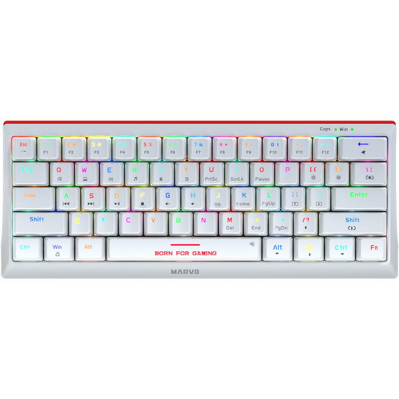 Compare MARVO KG962G 60% Mechanical Switch Gaming Keyboard, Wired, for LaptopDesktop ComputerGaming Desktop ComputerCPU Windows OS, White at KSA Price