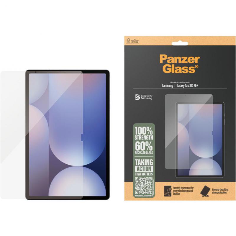Compare PanzerGlass UltraWide Fit Tablet Screen Protector, for Samsung Galaxy Tab S10 FE+, Super+ Glass, Standard Fit at KSA Price