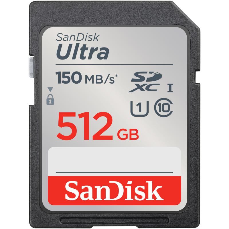 Compare SanDisk ltra UHS I SD Card, 512 GB, Class 10: Max 150 Mbps Speed Performance at KSA Price