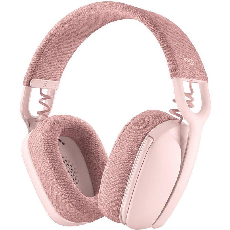 Compare Logitech ZONE VIBE 100 OnEar Headphones, Active Noise Cancelling, Bluetooth, USB Charging, Builtin Microphone, Pink at KSA Price