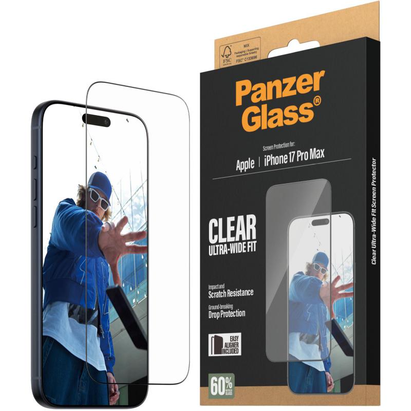PanzerGlass Ultra-Wide Fit Smartphone Screen Protector,…
