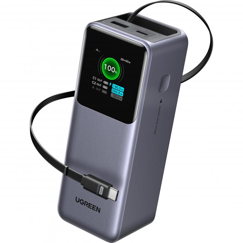 Compare UGREEN PB726 Fast Battery Charging, 20000 mAh, Dual USB 1X USB1X USBC, Space Grey at KSA Price