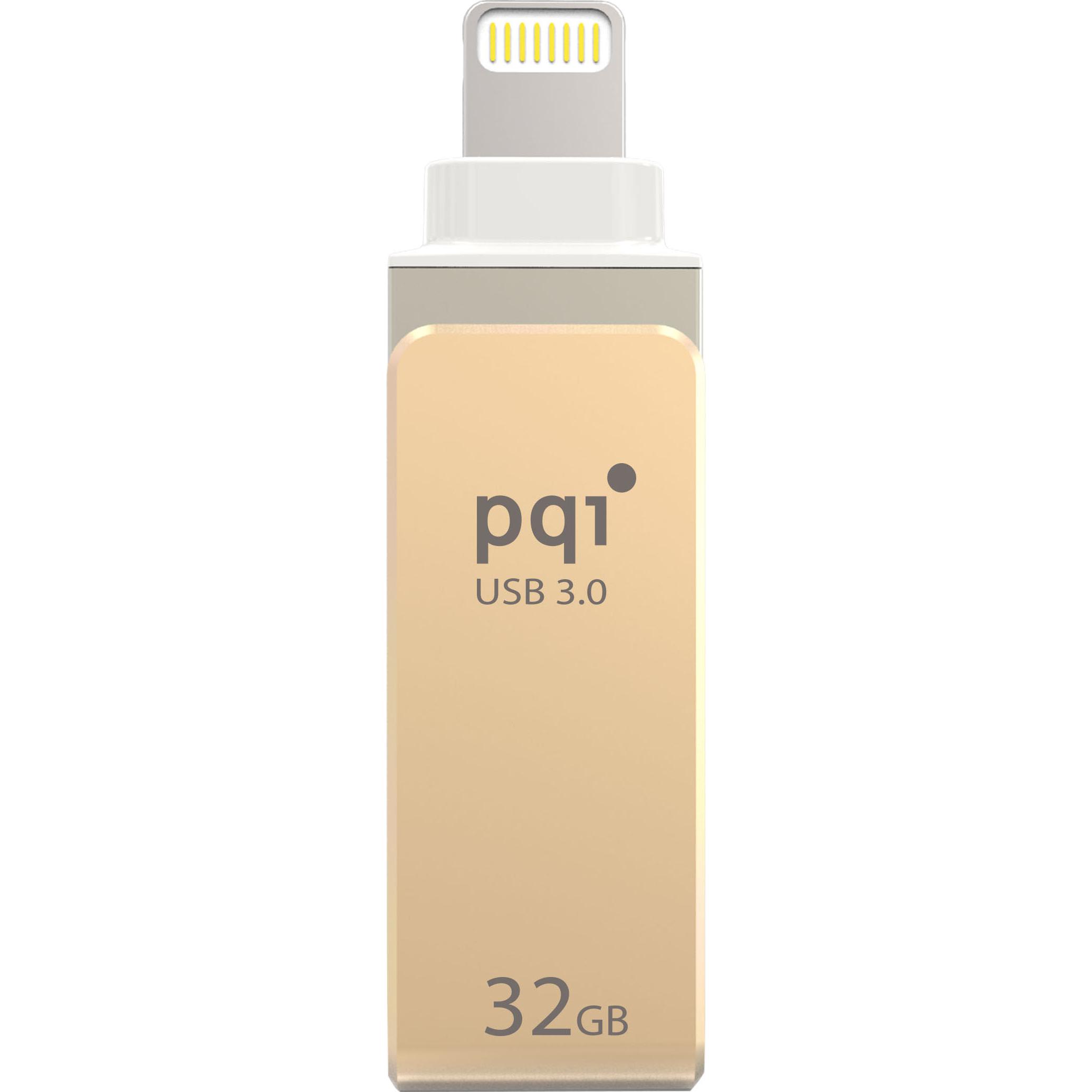 Compare PQI iConnect Mini 002 OTG Drive LightningUSB, 32 GB, Gold at KSA Price