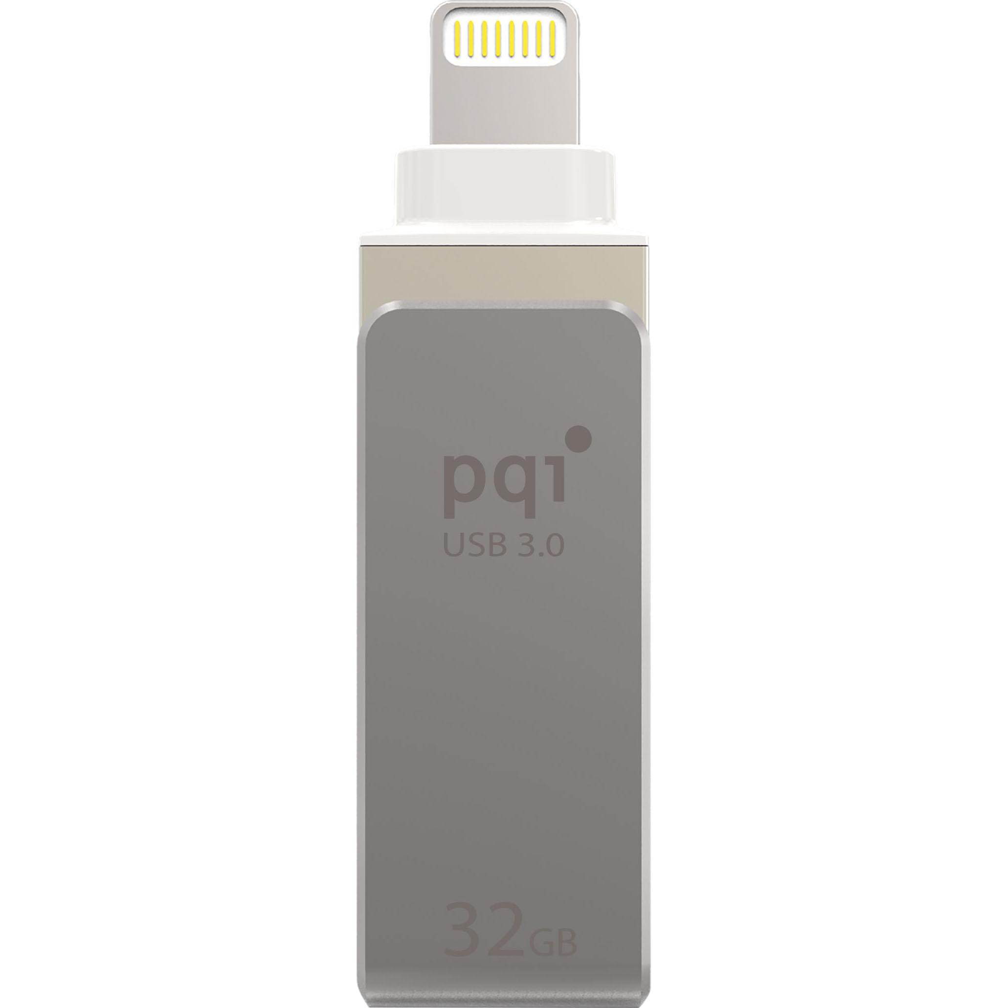 Compare PQI iConnect Mini 002 OTG Drive LightningUSB, 32 GB, Iron Grey at KSA Price