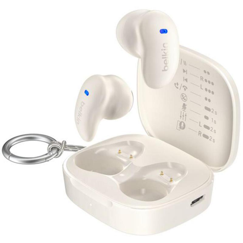 Compare Belkin SoundForm Anywhere Earbuds, Bluetooth, USBC Charging, Builtin Microphone, White at KSA Price