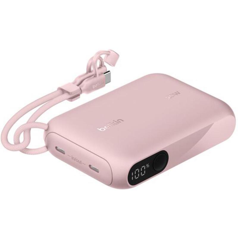 Compare Belkin BoostCharge Power Bank 10000 mAh with Display, PD Fast Charging, 10000 mAh, Dual USBC, Pink at KSA Price