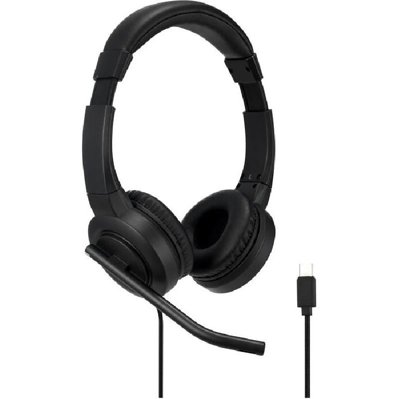 Compare Kensington H1000 OnEar Headphones, Noise Cancelling Microphone, Wired, USBC, Rotating Microphone, Black at KSA Price