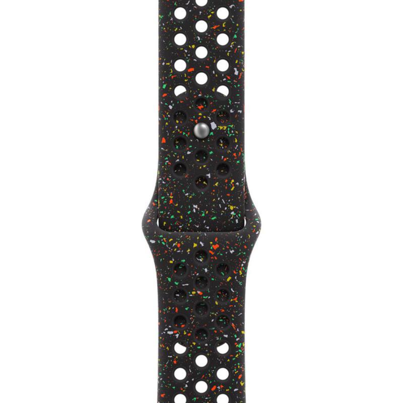 Compare Apple Nike Sport Band Wrist Strap, for Apple Watch SE 44 2nd GenWatch Series 6 44Watch Series 5 44, MediumLarge Band Size, Midnight Black at KSA Price