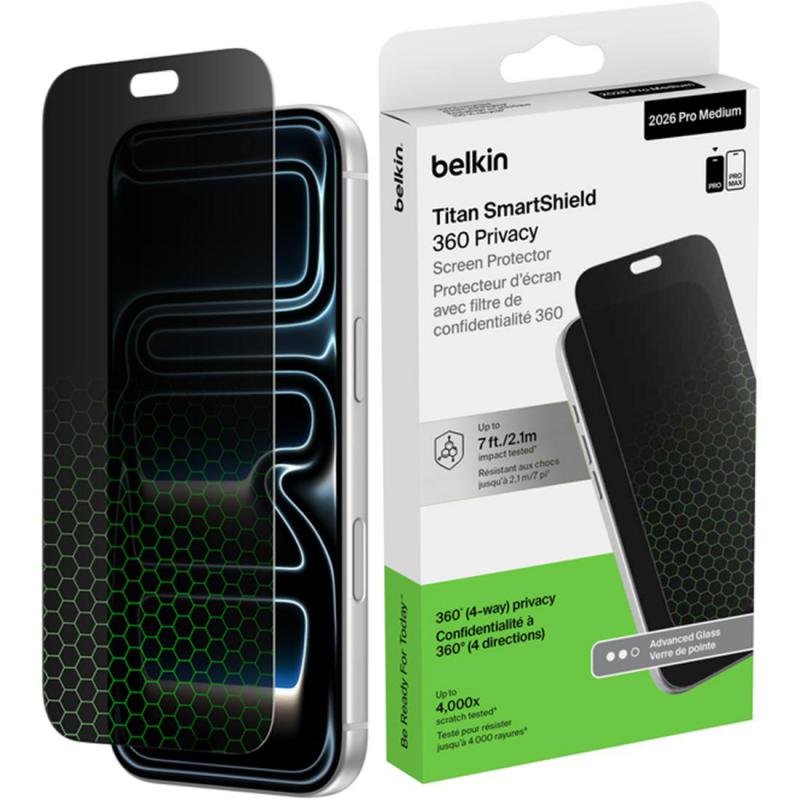 Compare Belkin SmartShield Titan Privacy 360 Degree 4 Way Smartphone Screen Protector, for iPhone 18 Pro Max at KSA Price