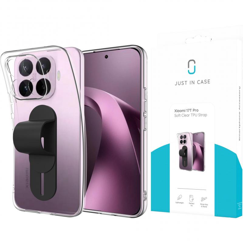 Compare Just in Case Soft Back Cover Mobile Case with Strap, for Xiaomi 17T Pro, Clear at KSA Price