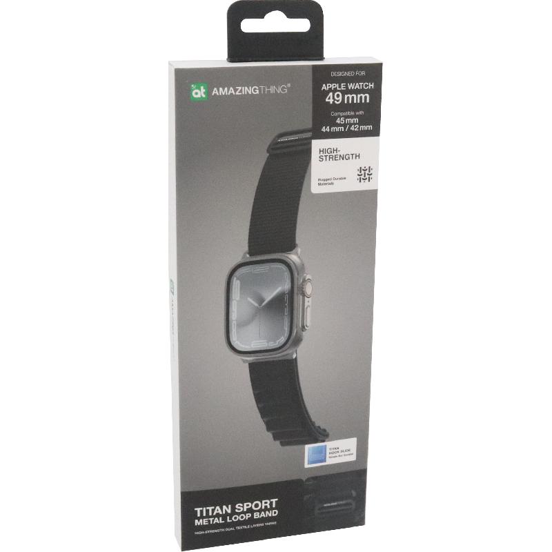 Compare Amazing Thing TITAN SPORT Alpine Loop Wrist Strap, for Watch Ultra 3Watch Ultra 2Watch Series 11 46Watch Series 10 46, Dual Textile Layers Yarns, Black at KSA Price
