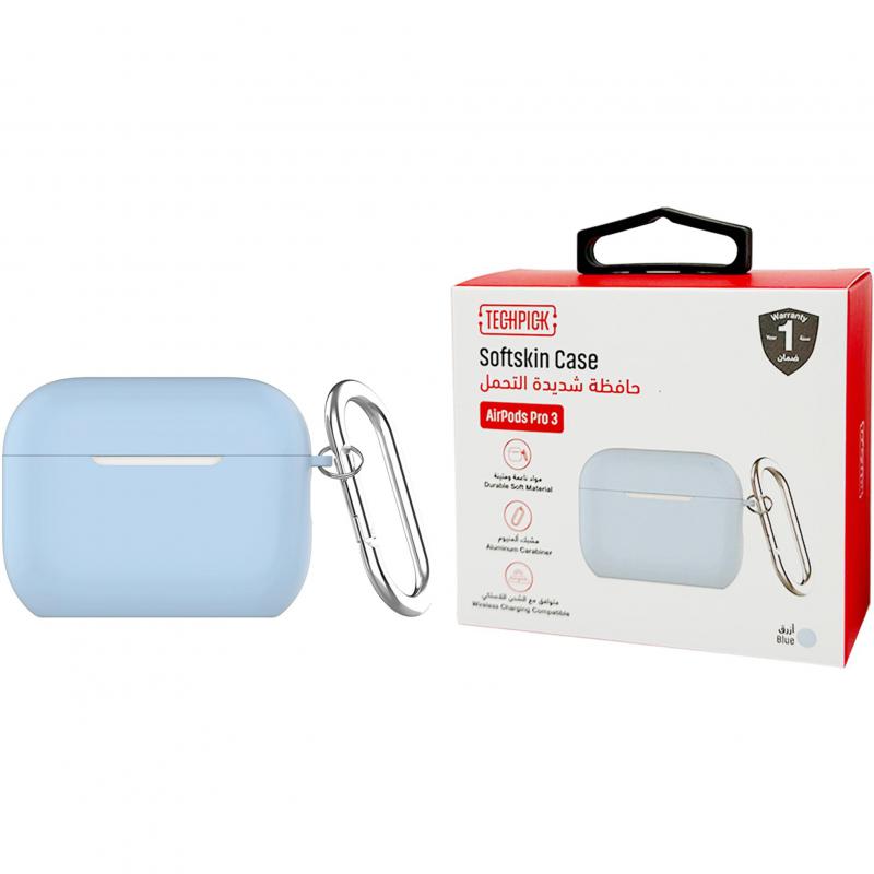 Compare Techpick Softskin Earbuds Case, for Apple AirPods Pro 3, Blue at KSA Price