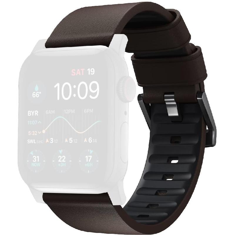 Compare Nomad Active Band Pro Wrist Strap, for Apple Watch Ultra 2Watch Series 10 46Watch Series 9 45Watch SE 44, LeatherFKM Fluoroelastomer Rubber, Brown at KSA Price