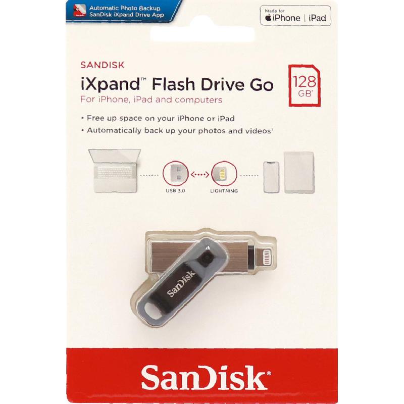 Compare SanDisk iXpand Go OTG Drive LightningUSB, 128 GB, BlackSilver at KSA Price