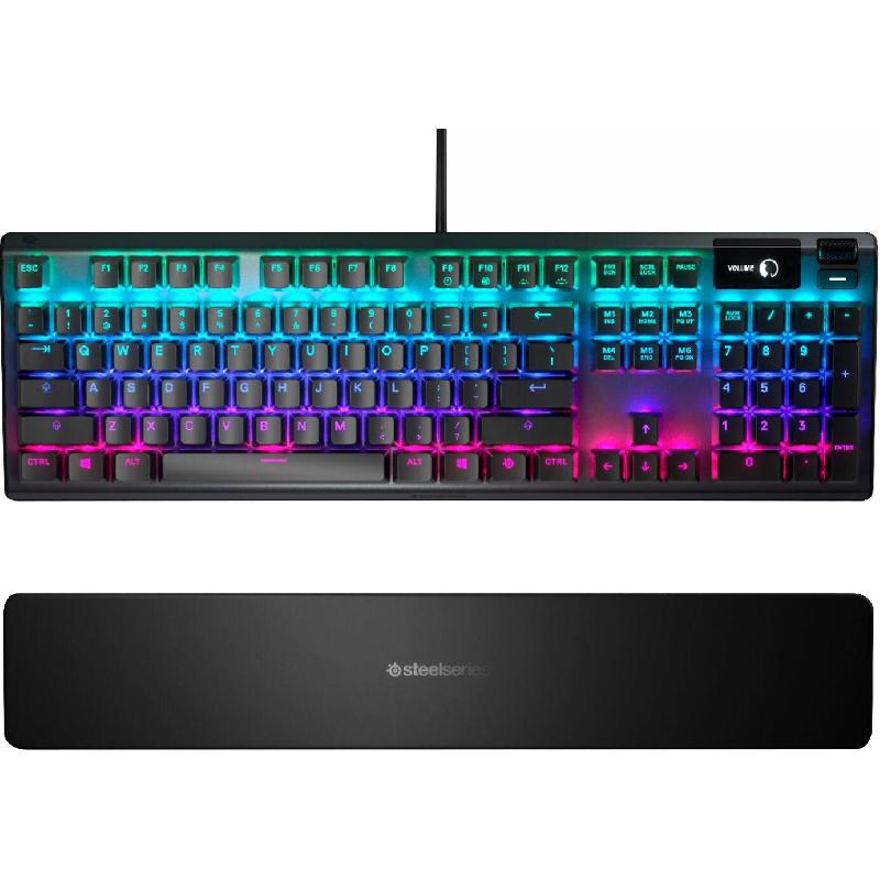Compare SteelSeries Apex 5 Mechanical RGB Gaming Keyboard, Wired, for PCmacOSXbox OneXbox Series XXbox Series SPlayStation 4PlayStation 5, Black at KSA Price
