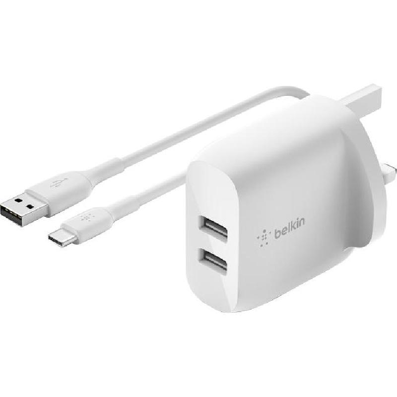Belkin BoostCharge Dual USB-A Wall Charger 24W…