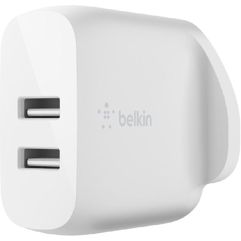 Belkin BoostCharge Dual USB-A Wall Charger 24W, Fast…