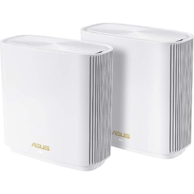 Compare Asus ZenWiFi AX XT8 Whole Home Mesh WiFi, Wireless AX 802.11ax, TriBand 2.4 GHz5 GHz5 GHz, 3 Port LANSingle Port WAN, 3 Port GbELANSingle Port GbEWAN, White at KSA Price