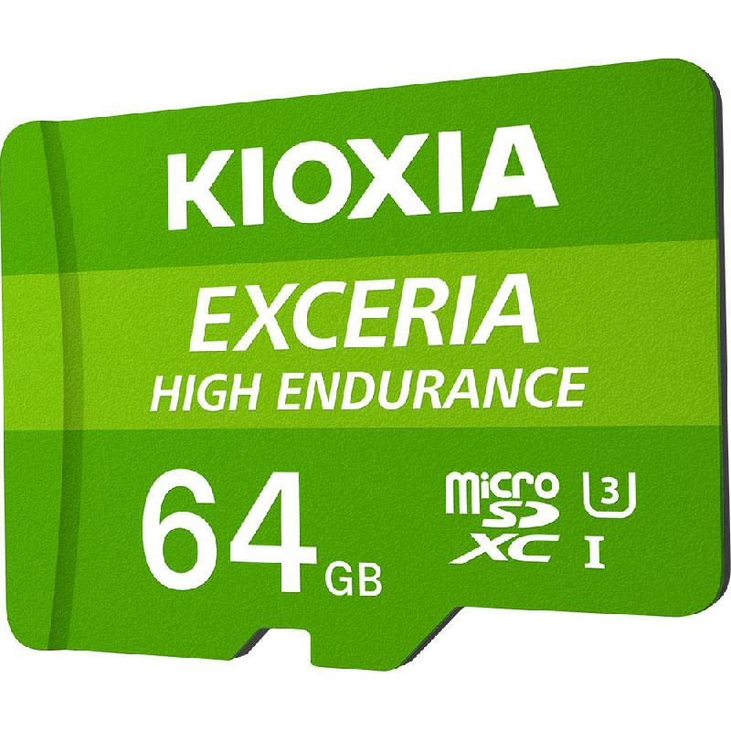 Compare Kioxia Exceria High Endurance MicroSDXC, 64 GB, Class 10: Max 100 Mbps Speed Performance at KSA Price
