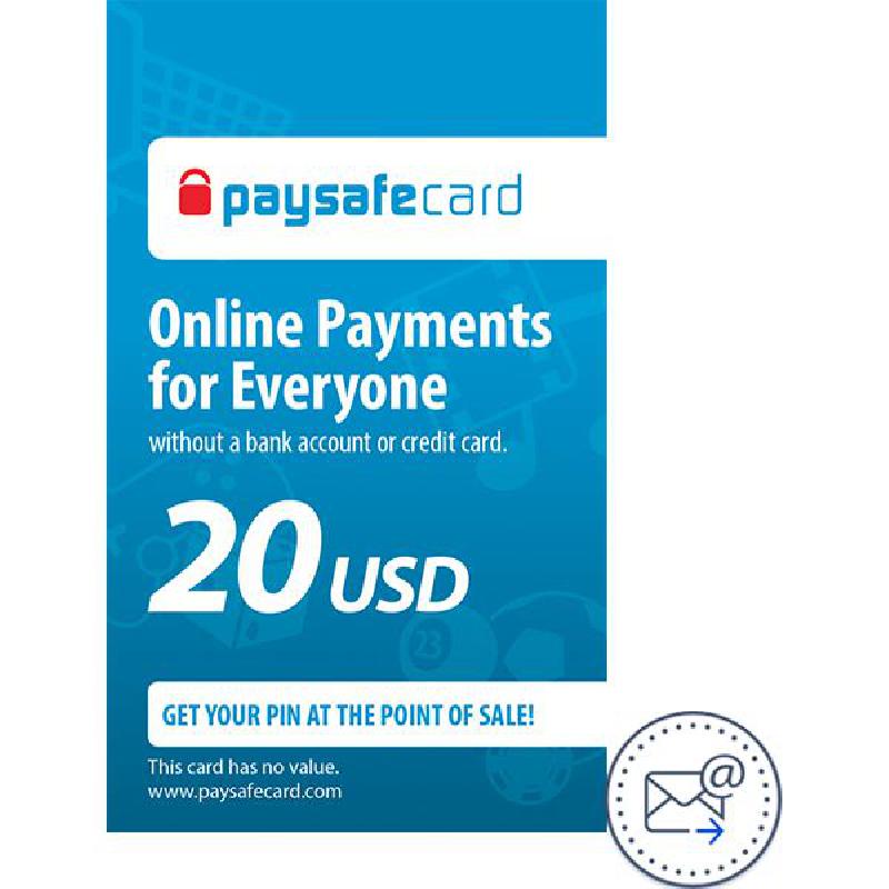 Compare paysafecard 20 Internet Purchase Payment Card, by eMail Delivery at KSA Price