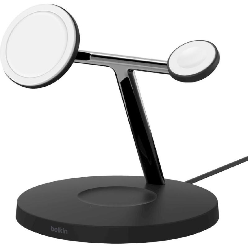 Compare Belkin BoostCharge Pro 3in1 Magnetic Wireless Charger, QiPMA, 15 Watts, Black at KSA Price