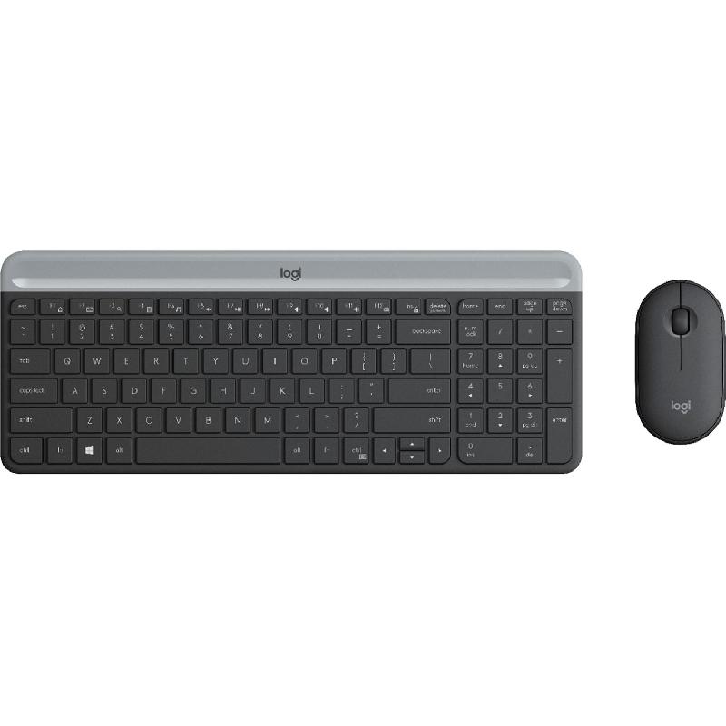 Compare Logitech MK470 Slim Wireless Combo Desktop Keyboard and Mouse, Wireless, for LaptopDesktop ComputerGaming Desktop ComputerCPU Windows 10 or Later, Graphite at KSA Price