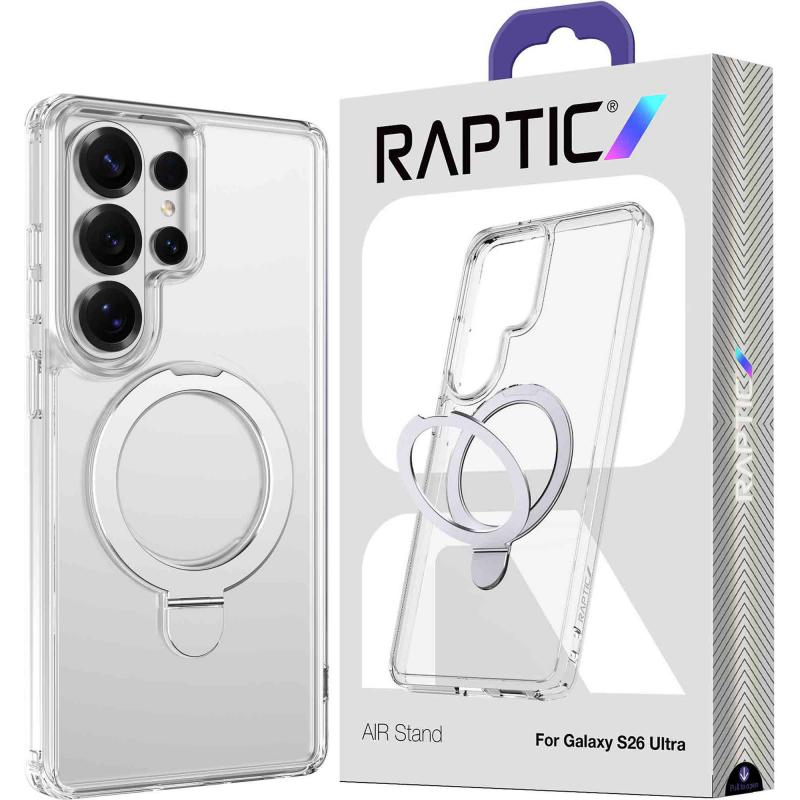 Compare Raptic Air Stand Back Cover Mobile Case with MagSafe, for Samsung Galaxy S26 Ultra, Clear at KSA Price