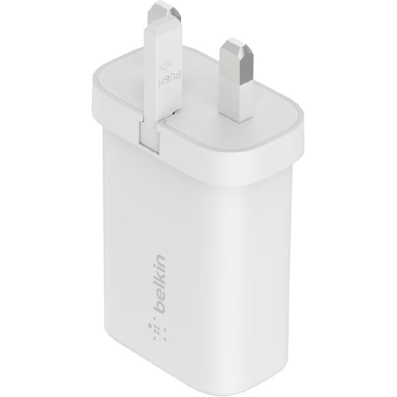 Compare Belkin BoostCharge USBC PD 3.0 PPS Wall Charger 25W, USB PD Power Delivery, 25 Watts, Single USBC, White at KSA Price