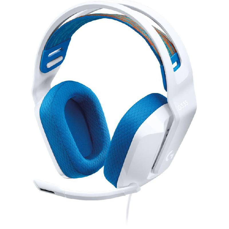 Compare Logitech G335 Gaming Headset, Wired, 3.5 mm Connector, Rotating Cardioid Microphone, White at KSA Price
