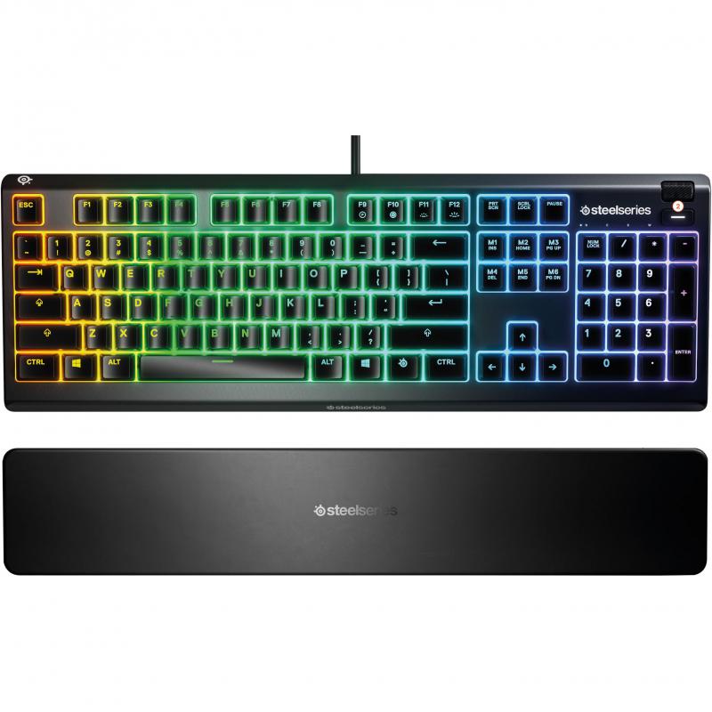 Compare SteelSeries Apex 3 RGB Gaming Keyboard, Wired, for Devices with WindowsmacOSChromeOSXboxPlayStation, Black at KSA Price