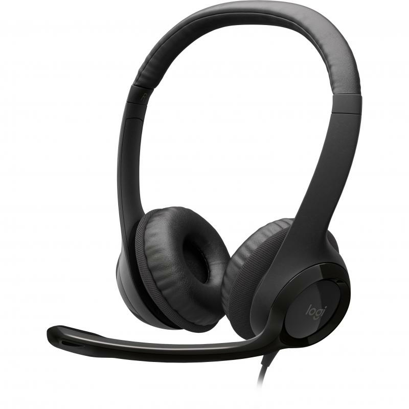 Compare Logitech H390 OnEar Headphones, Wired, USBC, Builtin Microphone, Black at KSA Price