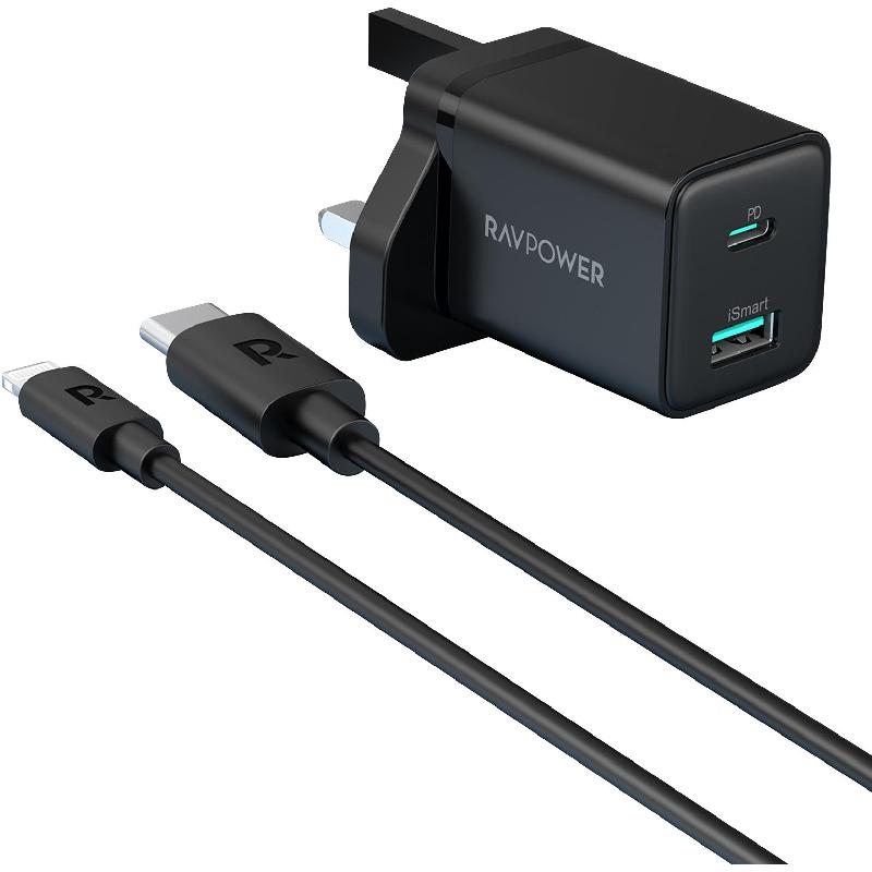 RAVPower PD Pioneer 2-Port Wall Charger, USB…