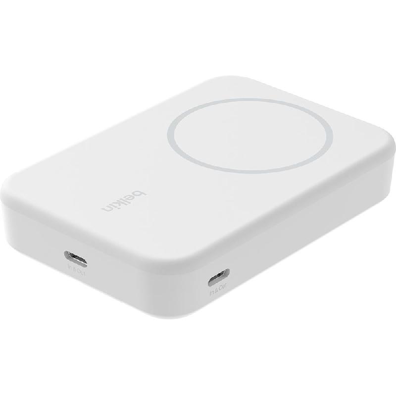 Compare Belkin BoostCharge Pro Magnetic Power Bank with Qi2 15W, QiPMA, 10000 mAh, Single USBC IO Charging, White at KSA Price