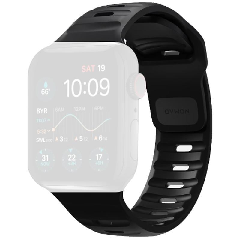 Compare Nomad Sport Slim Band Wrist Strap, for Apple Watch Ultra 2Watch Series 10 46Watch Series 9 45Watch SE 44, FKM Fluoroelastomer Rubber, Black at KSA Price