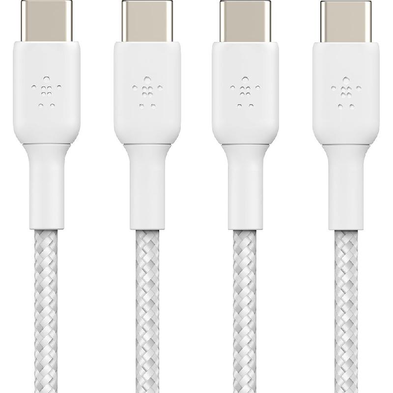 Compare Belkin BoostCharge USBC to USBC 2 Pack Sync & Charge Cable, 2.00 m  6.56 ft , White at KSA Price