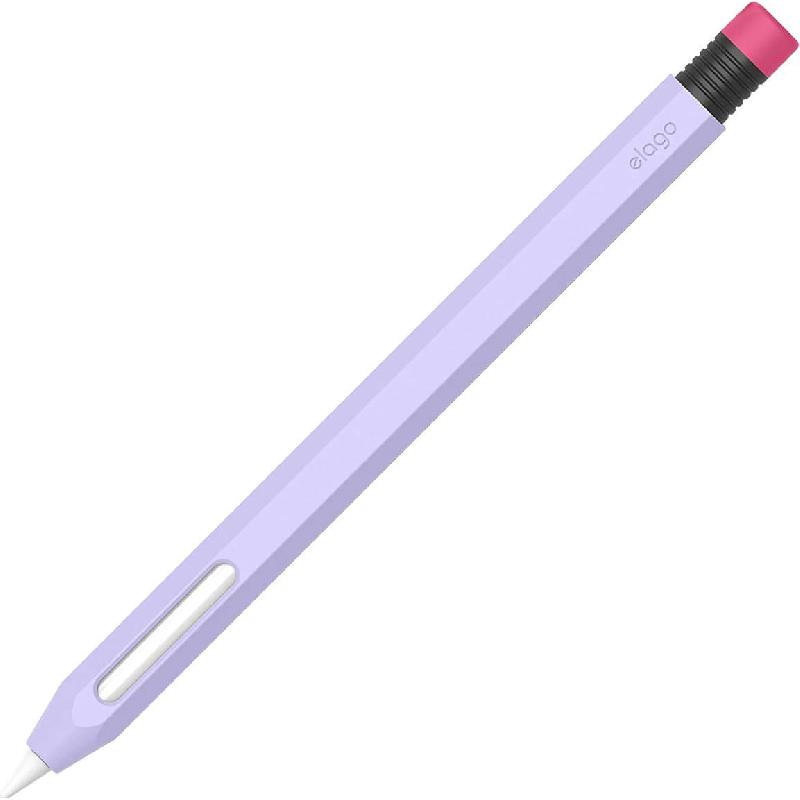 Compare Elago Classic Pencil Case Tablet Stylus Accessory, Lavender Silicone Sleeve, for Apple Pencil 2nd Gen at KSA Price