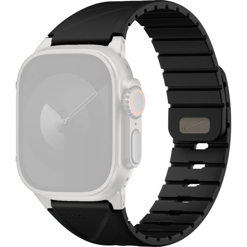 Compare Uniq Fluo Wrist Strap, for Apple Watch UltraWatch Series 11 46Watch Series 10 42Watch SE 40, Waterresistant Silicone Rubber, Midnight Black at KSA Price