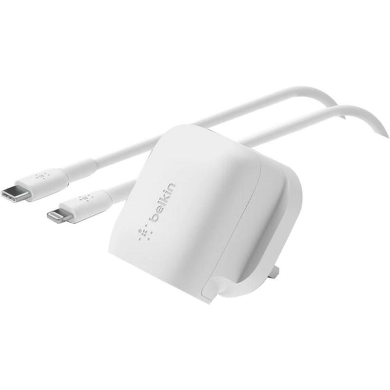Compare Belkin BoostCharge USBC Wall Charger 20W + USBC to Lightning Cable, Fast Battery Charging, 20W, Single USBC, White at KSA Price