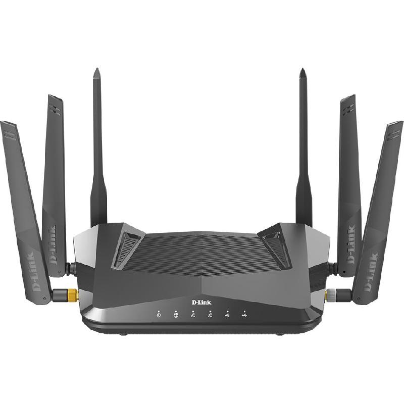 Compare DLink DIRX5460 Wireless Router, Wireless AX 802.11ax, Dual Band 2.4 GHz5 GHz, up to 40 Devices, 4 Port LANSingle Port WAN, 4 Port GbELANSingle Port GbEWAN, Black at KSA Price