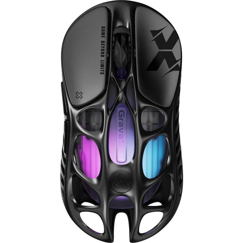 Compare Gravastar Mercury X Gaming Mouse, BluetoothWiredWireless 2.4 GHz RF, Optical, PixArt PAW 3950 32000 dpi, Galaxy Black at KSA Price