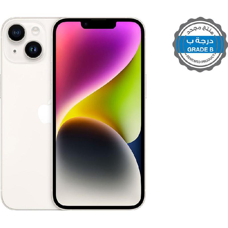 Compare Renewed Grade B Apple iPhone 14, 128 GB, Starlight, 5G at KSA Price