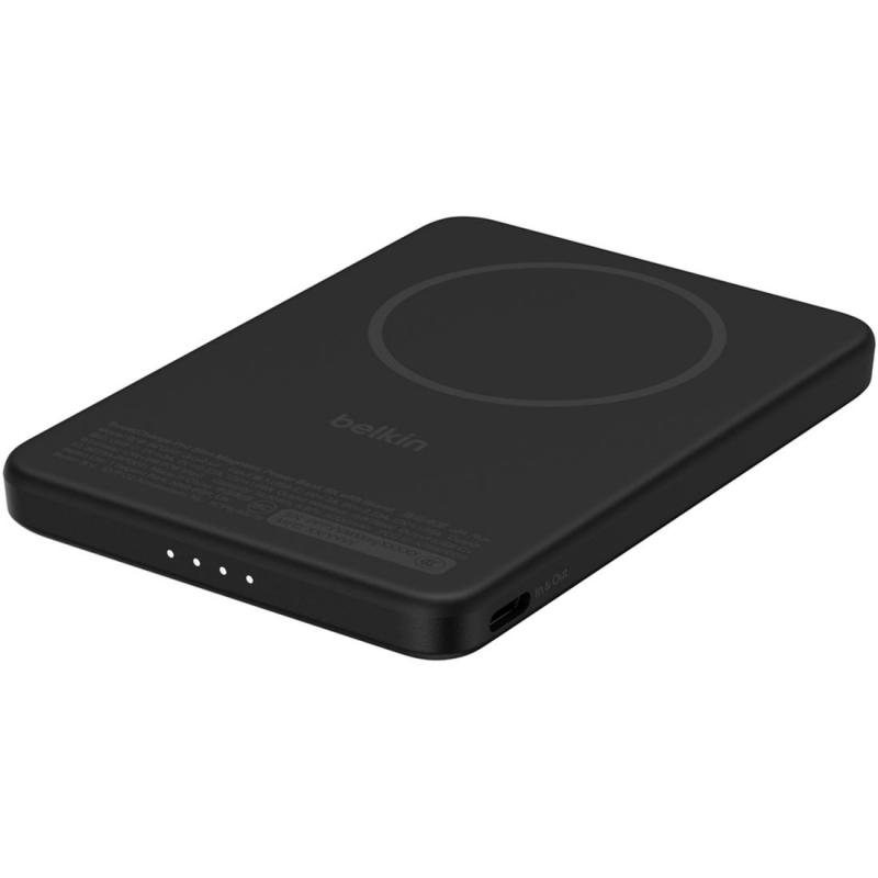 Compare Belkin BoostCharge 15W Qi2 Slim Wireless Powerbank with Stand, Qi2, 5000 mAh, Single USBC IO Charging, Black at KSA Price