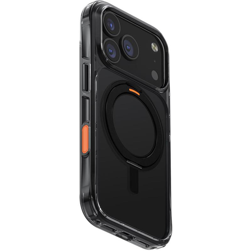 Compare Uniq Swivix Back Cover Mobile Case with Stand, for iPhone 17 Pro, Carbon Black at KSA Price