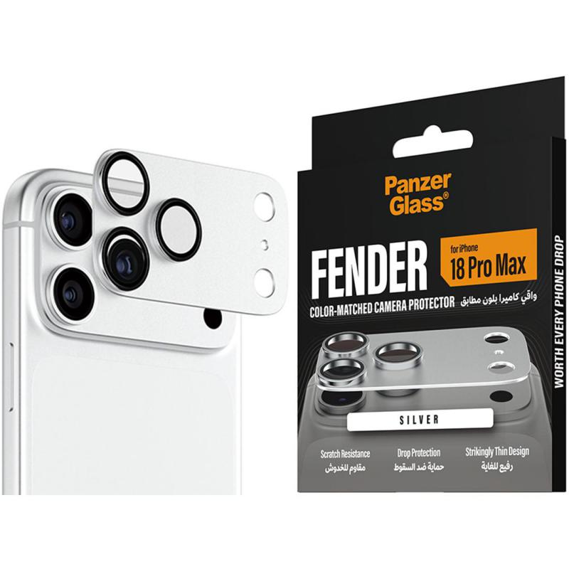 Compare PanzerGlass Fender ColorMatched Camera Protector Full Frame Smartphone Camera Accessory, for iPhone 18 Pro Max, Silver at KSA Price