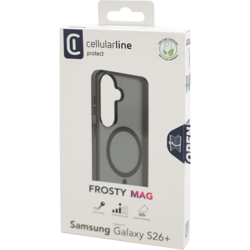 Compare Cellularline Frosty Mag Back Cover Mobile Case with MagSafe, for Samsung Galaxy S26+, Black at KSA Price
