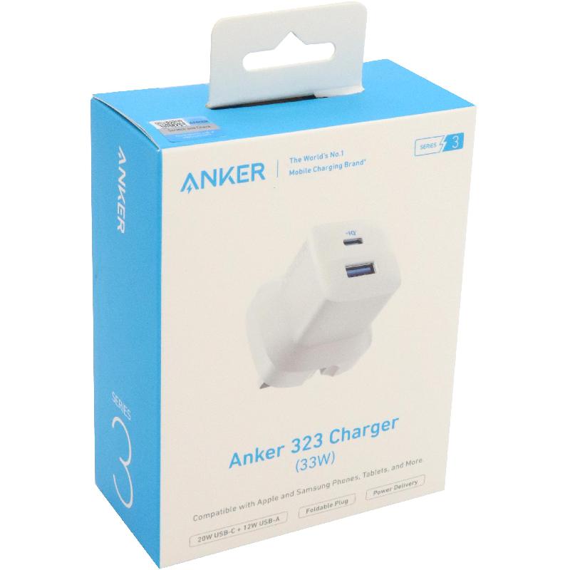 Compare Anker 323 Charger, Fast Battery Charging, 33 Watts, Dual USB USBC PDUSBA, White at KSA Price