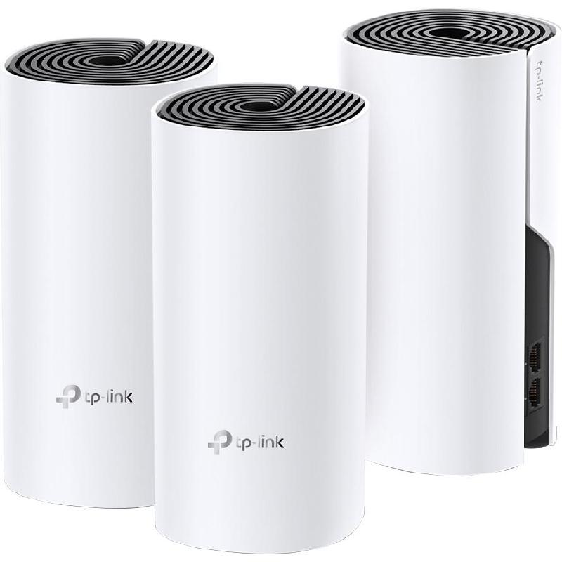 Compare TPLink Deco M4 3pack Whole Home Mesh WiFi, Wireless AC 802.11ac, Dual Band 2.4 GHz5 GHz, up to 100 Devices, 2 Port GbELANGbEWAN, White at KSA Price