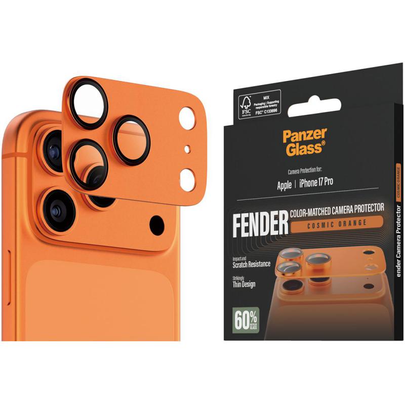 Compare PanzerGlass Fender ColorMatched Camera Protector Full Frame Smartphone Camera Accessory, for iPhone 17 Pro, Cosmic Orange at KSA Price