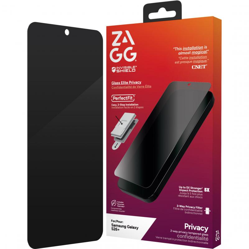Zagg Invisible Shield Glass Elite Privacy Smartphone…